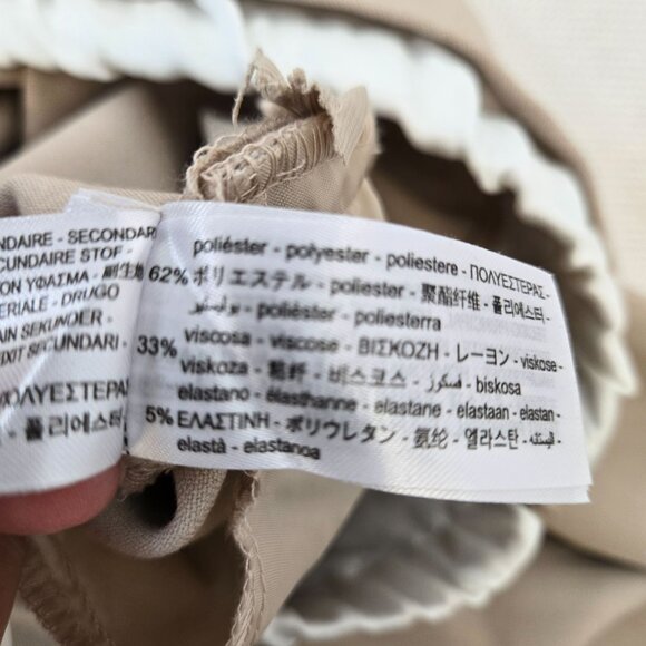 Zara Wide Leg Double Waistband High Rise Trouser Pants Size Small - Picture 7 of 7